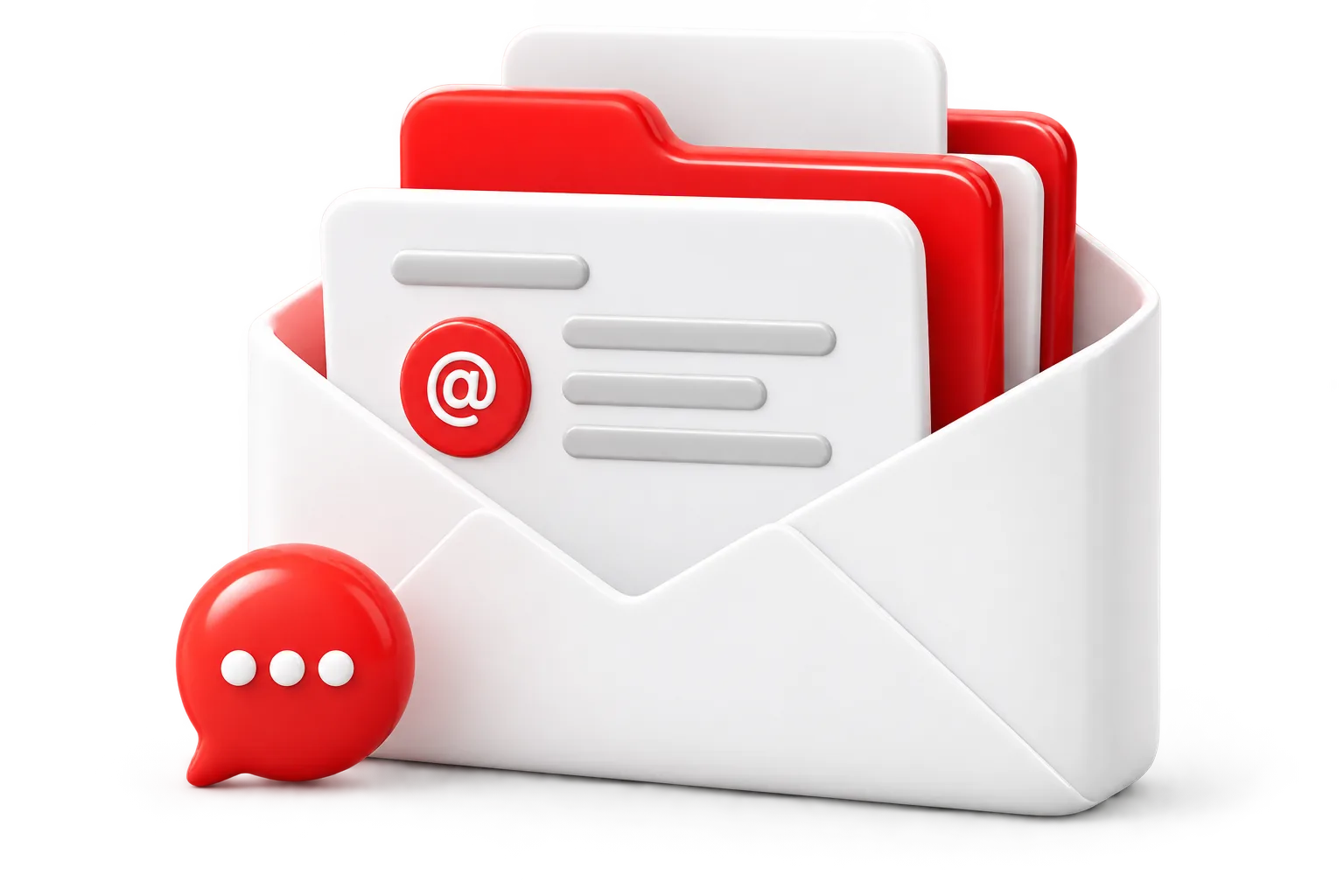 Support messages in an open envelope